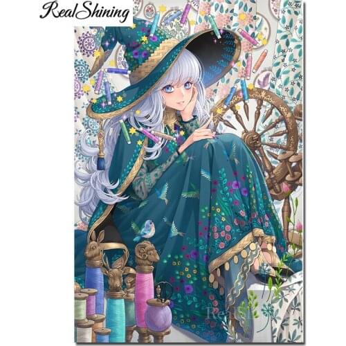 Full Drill Square Round diy diamond painting Japanese Anime Girl Diamond Mosaic Picture Rhinestone 5D Diamond Embroidery FS6414