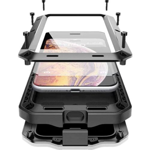 Luxury Shockproof Doom Armor Waterproof Metal Aluminum Phone Cases For iPhone 12 11 Pro Max X XR XS Max 8 7 6 6s Plus Case Cover