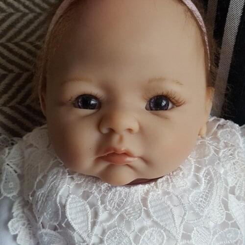 20 Inches Lifelike Newborn Cute Baby Little Grace Vinyl Unpainted Unfinished Doll Parts DIY Blank Doll Kit