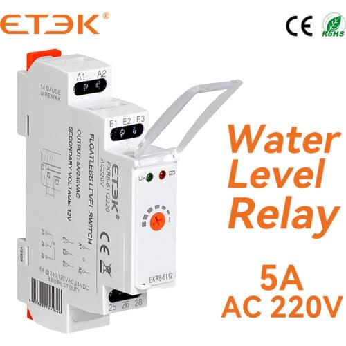 ETEK EKR8-6112220 Floatless Level Switch type 1 knob output voltage 12V working voltage 220V