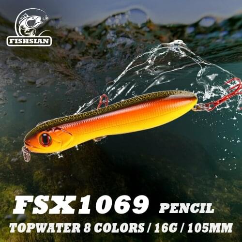 FISHSIAN Pencil Lure Fishing Lures 15.6g Topwater Lure Isca Artificial Articulos De Pesca Fake Fish Bait Fishing Tackle