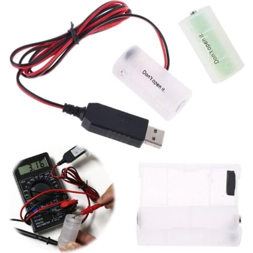 USB to C Cell and LR14 C Battery Eliminator USB Power Supply Replace 1 to 4pcs 1.5V C Cell Battery