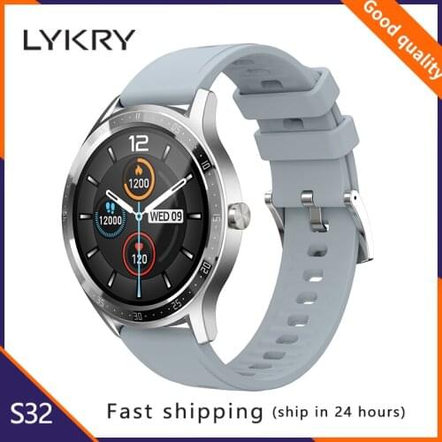 LYKRY S32 Sports Smart Watch Men Women 1.28inch Screen IP67 Waterproof Heart Rate Fitness Watches PK S20 For xiaomi Android ios
