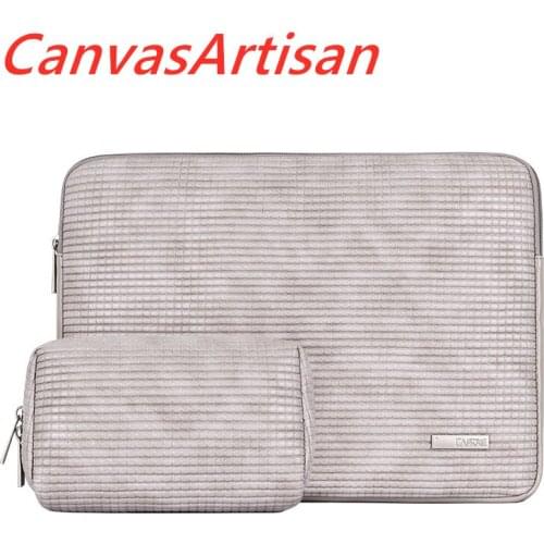 CanvasArtisan Brand Laptop Bag 11,12,13,14,15,13.3,15.4,15.6, Small Grid Sleeve Case For Macbook Air Pro Notebook,Dropship V068