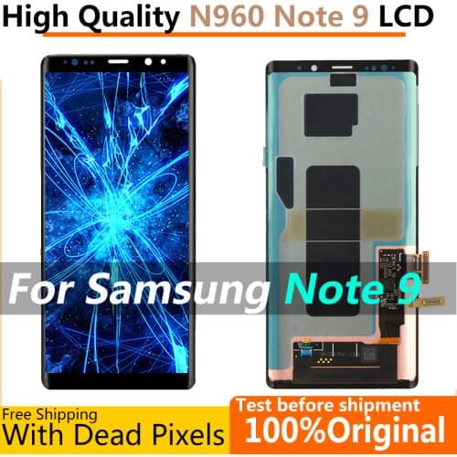 SUPER AMOLED 6.4'' LCD with frame for SAMSUNG GALAXY Note 9 Note9 N960D N960F Display Touch Screen Digitizer Assembly+dead pixel