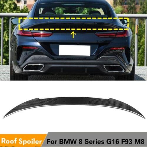 Carbon Fiber Rear Trunk Spoiler Lip for BMW 8 Series G16 4 Door F93 M8 2019 2020 Rear Trunk Spoiler Boot Lip Wing Lid