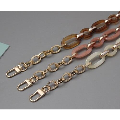 Women Elegant Bags Chain Hand Clutch Bag Chains Lady Vintage Bag Handle Portable Acrylic Bag Chain One Shoulder Bags Accessories