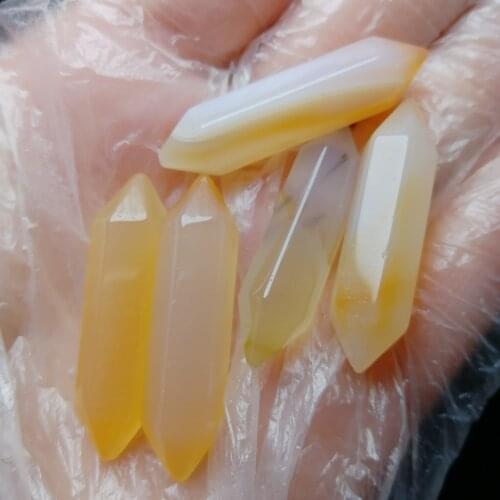 1-6 pcs 30 mm Wholesale price high quality natural agate wand point pendant healing crystal quartz stone chakara stone