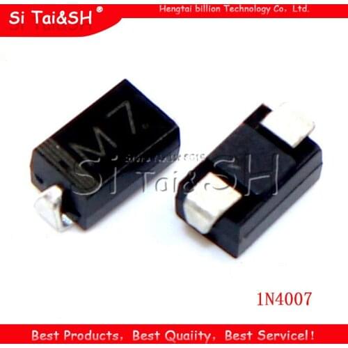 100PCS DIODE M7 1N4007 SMD 1A 100 0V IN4007 Rectifier Diode