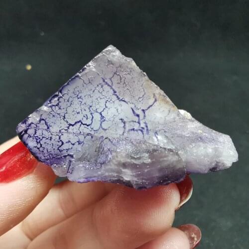 12.6gRare natural purple edged Fluorite Crystal quartz mineral specimen rock protogem halo energy healing crystal