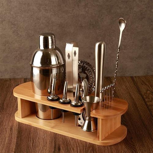 12 Pcs Cocktail Shaker Stainless Steel Liquor Red Wine Cocktail Shaker Bar Wine Mixer Set Bartender Cocktail Hand Shaker Tool