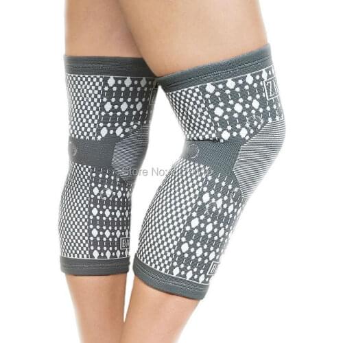 2pair/lot Wholesale Factory Price Magnetic Therapy Knee Support Brace Knitting Tourmaline Fiber Knee Protection Sleeve Pads