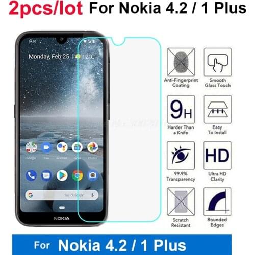 2PC Tempered Glass For Nokia 4.2 9H Explosion-proof Protective Screen Protector for Nokia 1 One Nokia1 Plus 2019 Smartphone Film