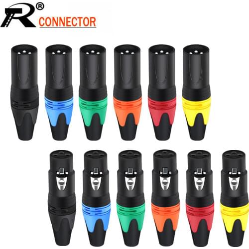 20pcs/10sets 10PCS 3 Pin XLR Female Jack + 10pcs Male Plug Professional 3 Pole XLR Socket Plug Microphone Connector Wholesales