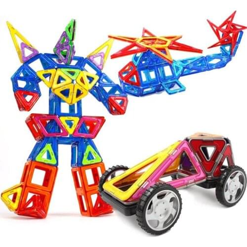 30PCS/set mini Magnetic Building Blocks Toys Brinquedos Models DIY Educational Construction Plastic Magnetic Designer blocks Toy