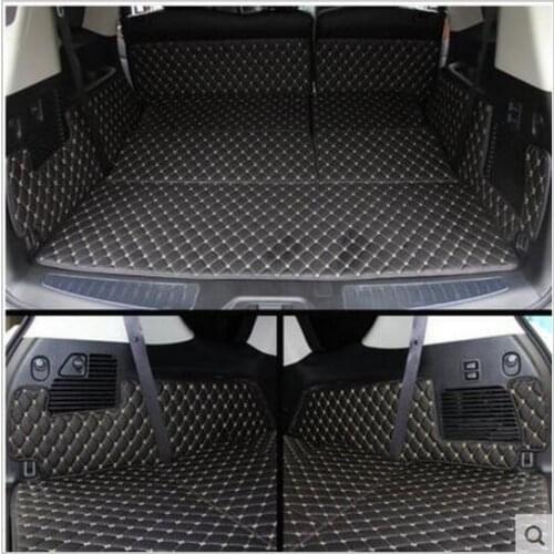 Car Travel ) Good! Special trunk mats for Nissan Patrol Y62 7seats 2017-2011 waterproof boot carpets cargo mat for Patrol 2016