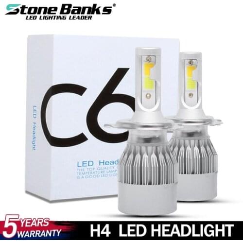 C6 H1 H3 Led Headlight Bulbs H7 LED Car Lights H4 880 H11 HB3 9005 HB4 9006 H13 6000K 72W 12V 8000LM Auto Headlamps