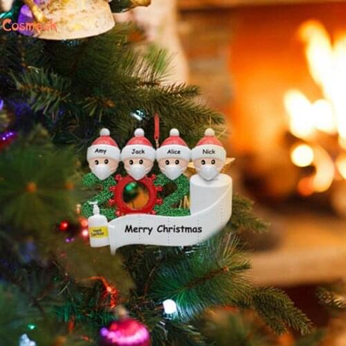 Cosmask 2020 Christmas Best Wishes Party Decoration Gifts Santa Claus with Mask Personalized Christmas Tree Decoration Series