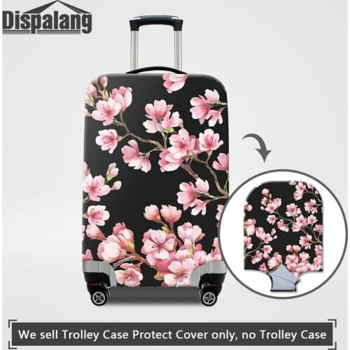 Dispalang Elastic Suitcase Protective Cover Floral Cherry Blossoms Women Waterproof Luggage Cover Case Suitcase Travel Accessory