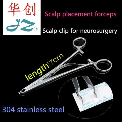 JZ Medical Extracranial Neurosurgery instrument Scalp clamp forcep 304 stainless steel head scalp clamp Plier placement clamp