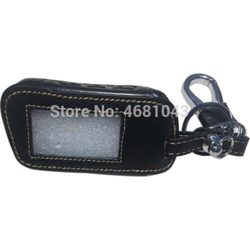 A93 Leather Case Cover Hand Sewn For Russian LCD Remote Control Keychain StarLine A93 A63 A39 A36 Two Way Car Alarm System
