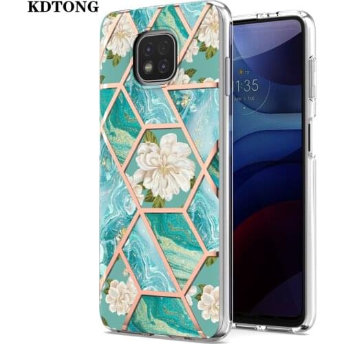 Fashion Phone Case for Motorola Moto G Power Play Stylus 2021 Etui Soft TPU Marble Splicing Camera Screen Protection Back Cover