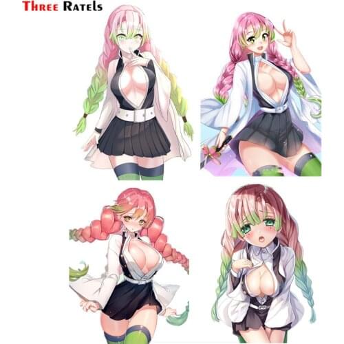 Three Ratels F571 Kanroji Mitsuri Kimetsu No Yaiba Car Body Sticker Notebook Decal