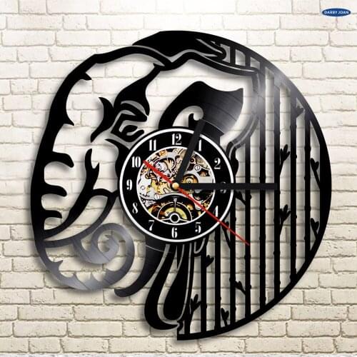 Wall clock Girl Women Vintage Decor Vinyl Record Clock Room Wall Art