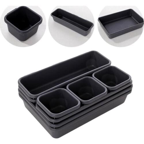 8pcs/set Adjustable Drawer Organizer Box Trays Make Up Cosmetics Sundries Divider Holder Kitchen Bathroom Closet Jewellery Box
