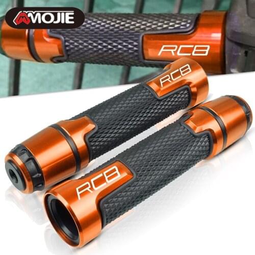 7/8" 22MM Motorcycle handle grip ends handle bar Motorbike handlebar grips FOR RC8 R 2009 2010 2011 2012 2013 2014 2015 2016