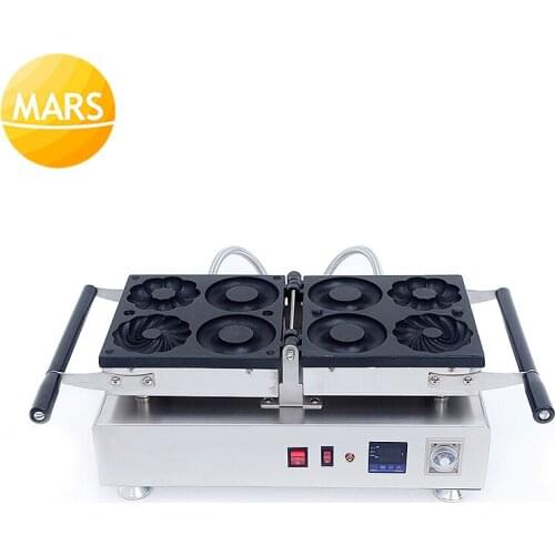 Stainless Steel Manual Donut Maker Machine Mini Donut Machine Electric Doughnut Making Machine Donuts Iron Plate Baking Oven