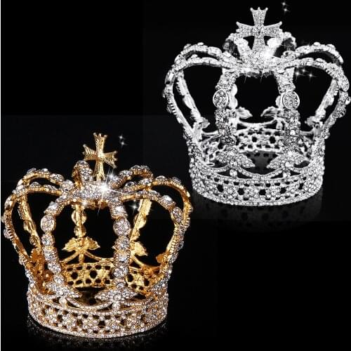 Crystal Vintage Royal Queen King Tiaras and Crowns Men/Women Pageant Prom Diadem Hair Ornaments Wedding Hair Jewelry Accessories