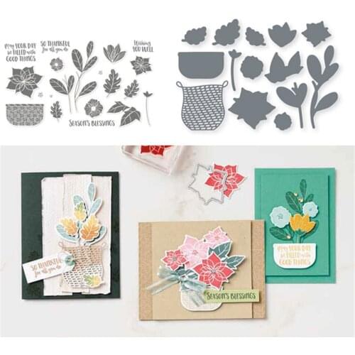 Seasonal Basket Metal Cutting Dies and Stamps Stencils Scrapbooking Embossing DIY Crafts Paper Cards Album Decor Metal Dies Cut