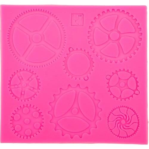 Cogs & Gears Silicone Molds Fondant Cake Molds Cupcake Mould Baking Pastry Tools Chocolate Kitchen Accessories T0549