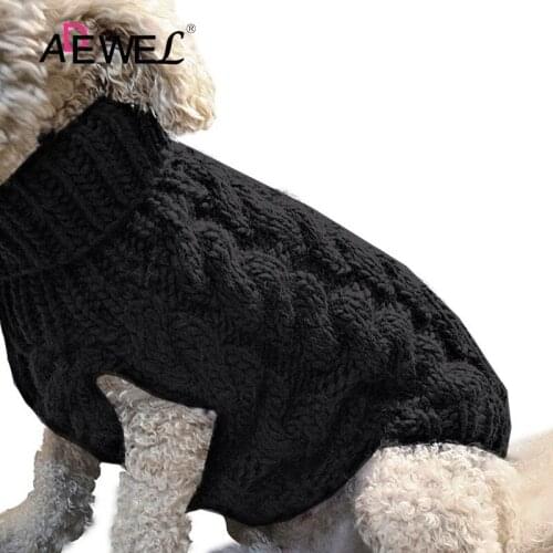 ADEWEL Christmas Autumn And Winter Bib Boss Solid Color Dog Clothes Ropa Perro Honden Kleding Warm Pet Pure Cotton Sweater XL