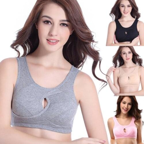 Bra Anti-sagging Wirefree Sport Underwear Breathable for Women Running Fitness TT@88
