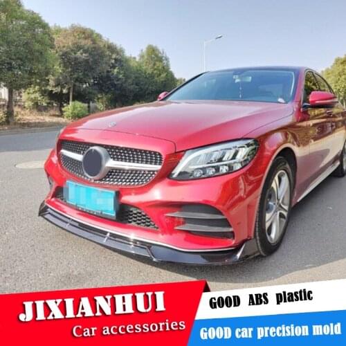 For W205 Body kit spoiler 2016-2018 For Mercedes-Benz C-class ABS Rear lip rear spoiler front Bumper Diffuser Bumpers Protector
