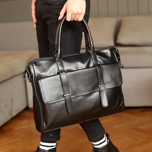2021 Men Briefcase Business Shoulder Bag Leather Messenger Bags Computer Laptop Handbag Bag Mens Travel Bags