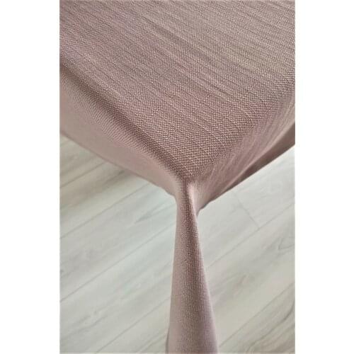 Linen Textured Stain Resistant Dried Rose TableCloth Wedding, Party,Sofa Cover Turkish Cotton For Rectangle Table