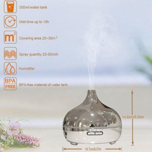 Electroplate Aroma Diffuser Aromatherapy Humidifier 4 300ml Oils Office Free Decor For Home BPA Humidificador Ultrasonic Ti T9Z0