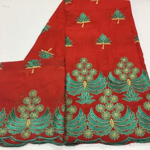 High Quality Swiss Voile Lace 100% Cotton Fabric Embroidery Flowers French Tissu Africain Brode Brocade Sewing Material 5+2Yards