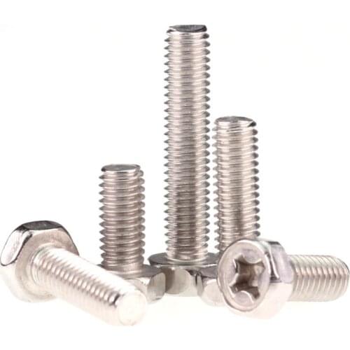 10Pcs M3M4M5M6M8mm Authentic 304 Stainless Steel Hexagonal Head Bolt Screw GB29.2