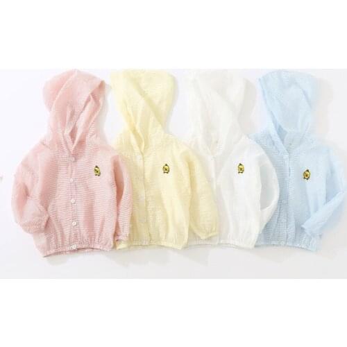 2019 summer kids Sunscreen clothes hoodies boys girls Comfortable Ultrathin rash guards full t shirt baby Toddler casual tees