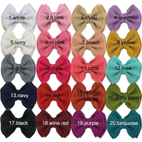 30 pcs/lot ,New 5 inch Hot sale double layer cloth bow hair clip for childrens head clip hair fashion accessories 20 colors