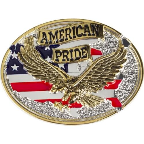 American Flag Belt Buckle Bald Eagle AMERICAN PRIDE