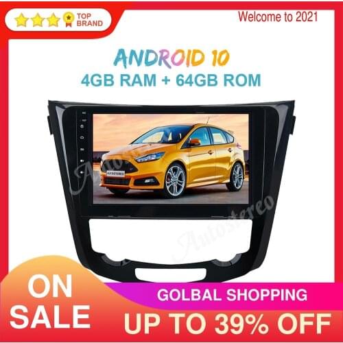 Android 10.0 4GB+64GB Car Radio GPS Navigation for X-TRAIL Qashqai 2013-2018 Auto Stereo Multimedia Player Radio Tape Recorder