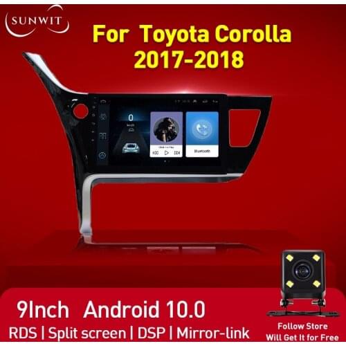 For Toyota Corolla 2017-2018 Car Radio Multimedia Video Player GPS Navigation 2Din Android Bluetooth DSP Mirror Link WIFI 2+32G