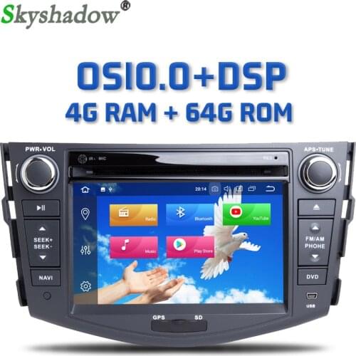 DSP IPS Android 10.0 Octa Core 4GB + 64GB Car DVD Player GPS WIFI Bluetooth camera RDS Radio For Toyota RAV4 RAV 4 2006 -2012