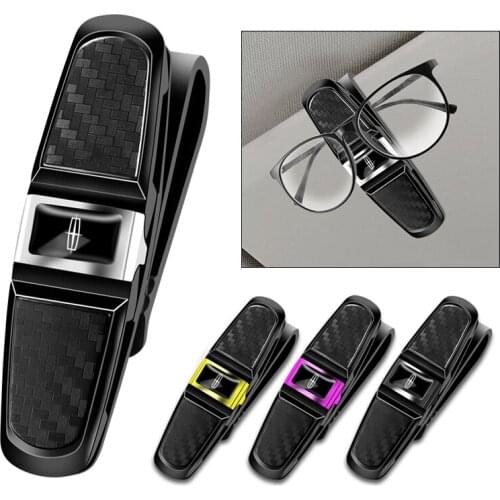 Car Sun Visor Glasses Sunglasses Clip Card Ticket Holder Fastener For Lincoln MKZ MKX Aviator Navigator Continental Corsair MKC