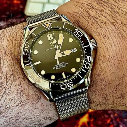 NEW PAGANI DESIGN Mens Watches Top Brand Luxury Stainless Steel Automatic Watch Men Waterproof Wristwatch Japan NH35 sapphire